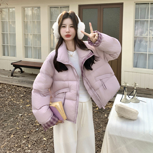 【新款】90绒 现货 格子 拼接羽绒服297-1927-P295-K438，女装短外套，艾艾淮淮
