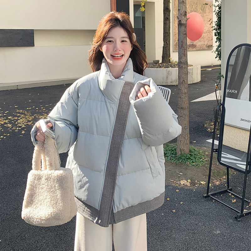 现货90绒撞色立领羽绒服297-1072-P295-K438,女装羽绒服,艾艾淮淮