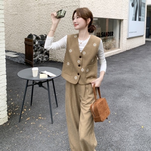 现货 马甲+打底+ 阔腿裤 三件套297-1719-P185-K268图片 现货 马甲+打底+ 阔腿裤 三件套297-1719-P185-K268图片