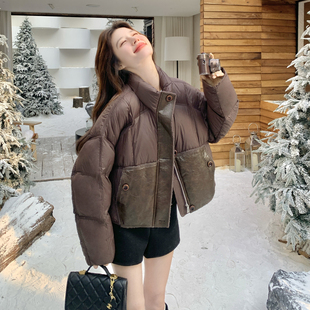 P295 1947 90绒现货拼接羽绒服297 K438 首发新款