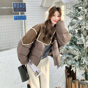 【新款】90绒现货皮毛拼接羽绒服297-1961-P285-K418