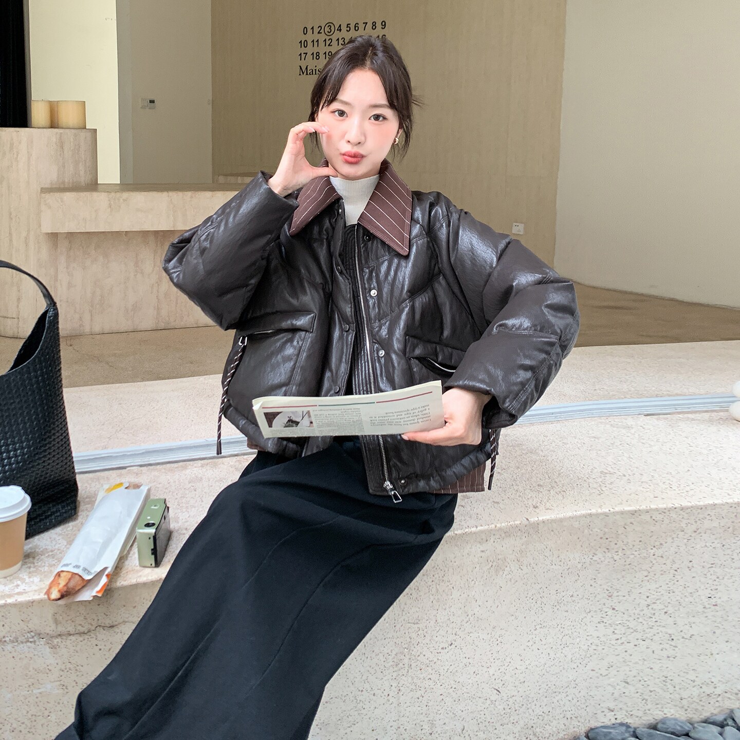 【新款】90绒现货条纹拼接皮羽绒服外套297-1932-P295-K438,商品下架区,艾艾淮淮