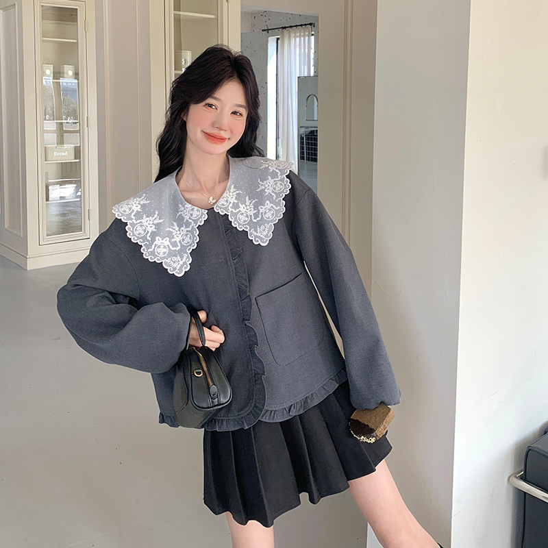 现货蕾丝拼接娃娃领外套297-1160-P145-K208,商品下架区,艾艾淮淮