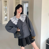 现货蕾丝拼接娃娃领外套297-1160-P145-K208，商品下架区，艾艾淮淮