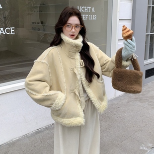 P185 1862 现货羊羔毛皮毛一体外套297 K268 首发新款