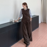 【新款】现货马甲+衬衫+阔腿裤三件套297-1703-P185-K258，女装套装/套裙，艾艾淮淮