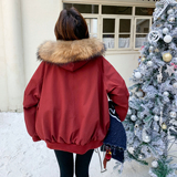 【新款】90绒现货派克羽绒服配真毛领297-1953-P355-K498，女装棉衣/棉服，艾艾淮淮