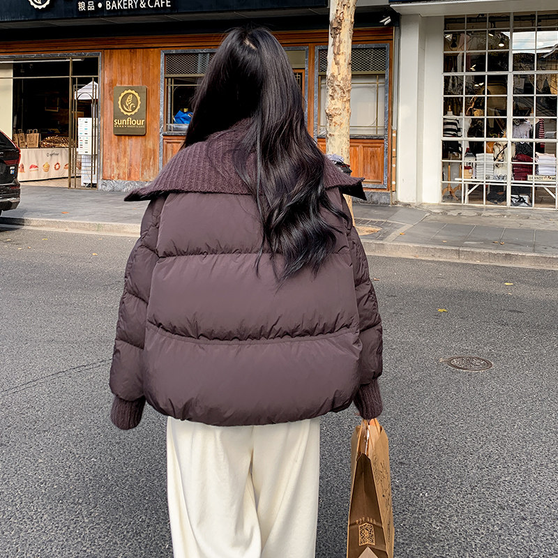 现货90绒拼针织面包服羽绒服外套297-999-P295-K438,女装棉衣/棉服,艾艾淮淮