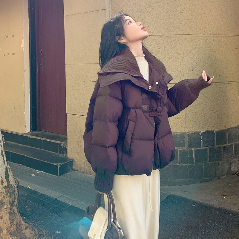 现货90绒拼针织面包服羽绒服外套297-999-P295-K438,女装棉衣/棉服,艾艾淮淮