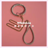 WhiteLia「晶棘」不扎不掉钻 原创设计重工爆闪水钻配件项圈手环