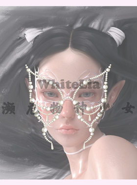 珍珠面具口球可拆卸原创设计