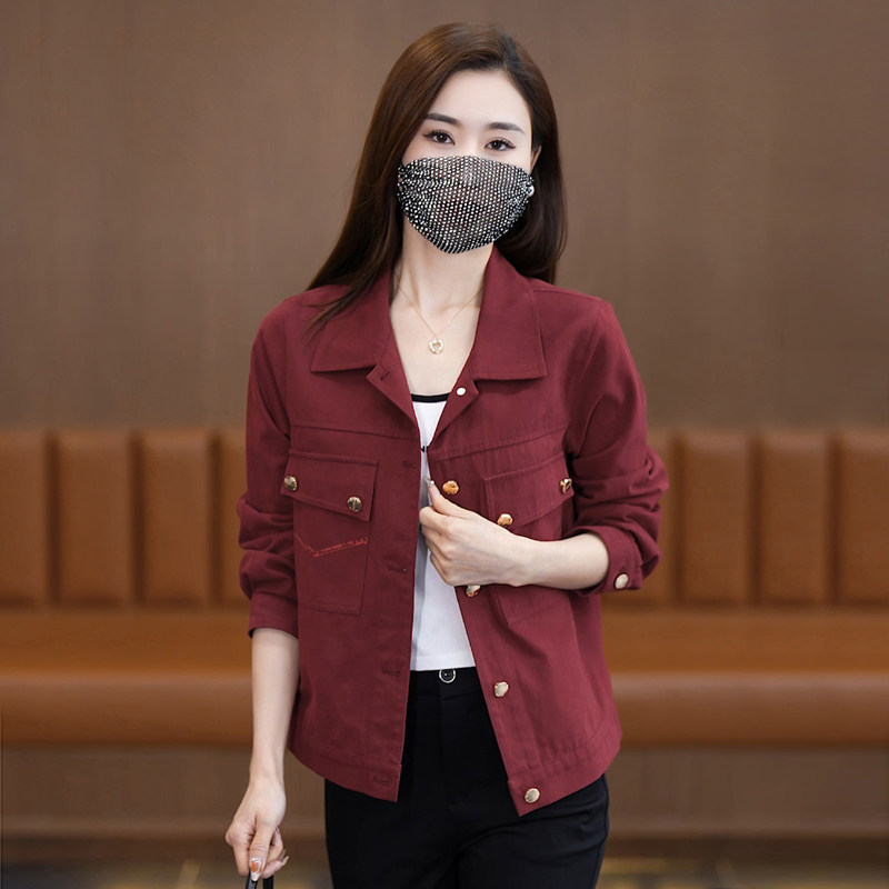 春秋短款外套女时尚洋气牛仔上衣