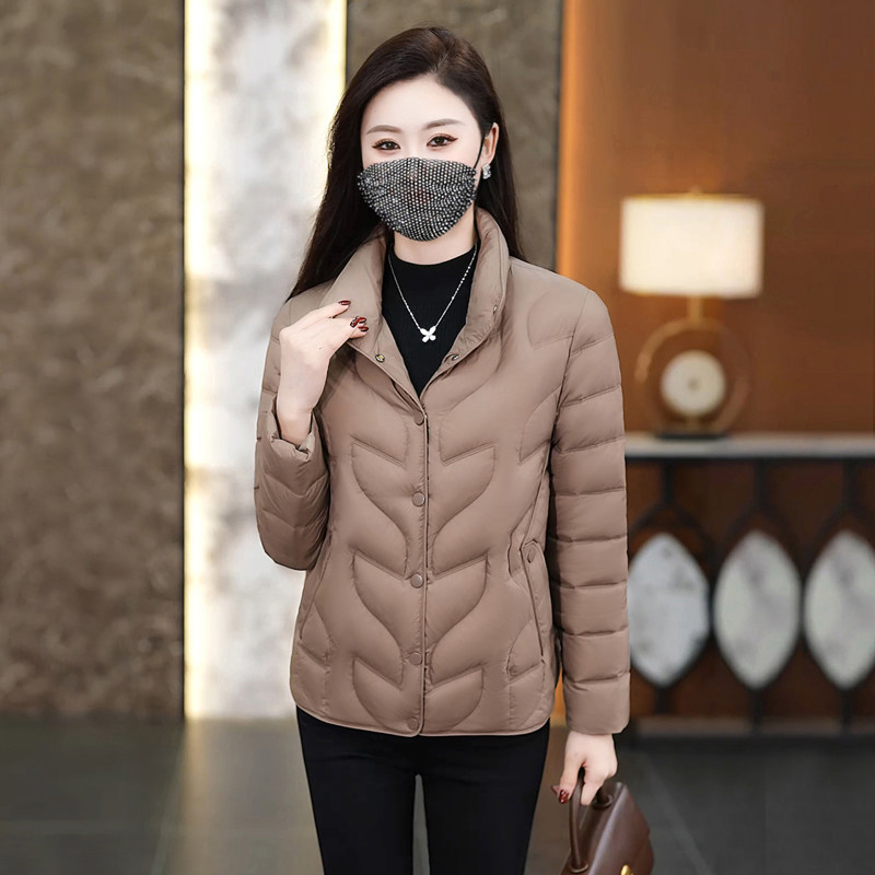 高级感轻薄短款羽绒棉服女士2025冬季新款立领小个子棉衣棉袄外套