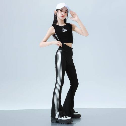 女童街舞演出服可定制背心