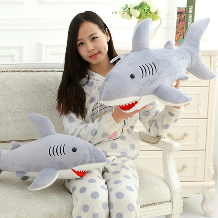 音乐鲨鱼毛绒玩具公仔大白鲨布娃娃女生新年圣诞节创意女生日礼物