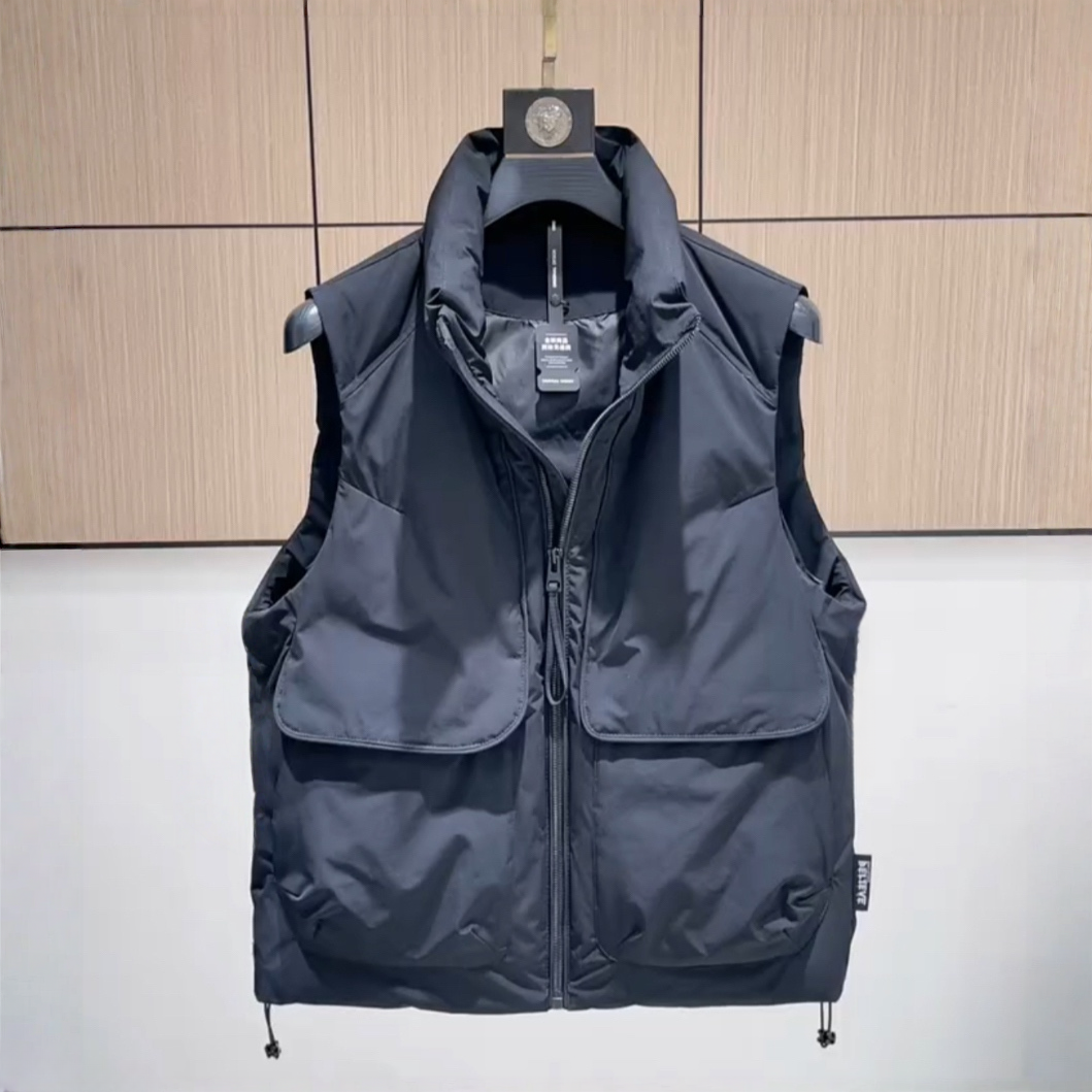 冬季潮牌工装立领棉马甲男士时尚百搭宽松休闲加厚保暖背心外套潮