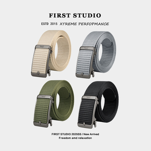 JEEPSPIRIT正品皮带男士自动扣内扣新款休闲工装编织男帆布腰带潮