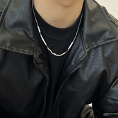 YiJian Studio小众钢项链男ins嘻哈不掉色女极简毛衣项链锁骨链条
