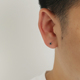 YiJian s925纯银小号耳钉男黑色小号简约百搭日常耳环女精致配饰
