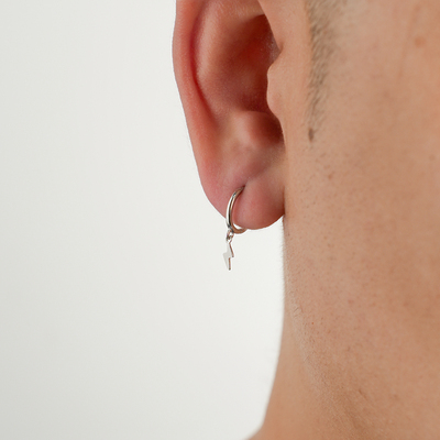 YiJianStudio s925纯银闪电耳环男耳钉女简约设计日常百搭小号ins