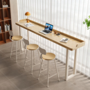 实木吧台桌北欧简约酒吧台咖啡厅奶茶店长条桌家用靠窗阳台高脚桌