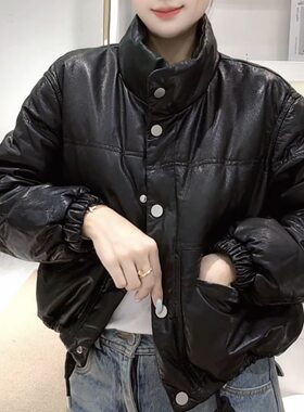 2026秋冬新款欧货真皮皮衣女短款小个子加厚保暖羽绒服外套