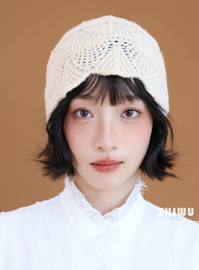 知雾韩系财阀千金风包头帽女
