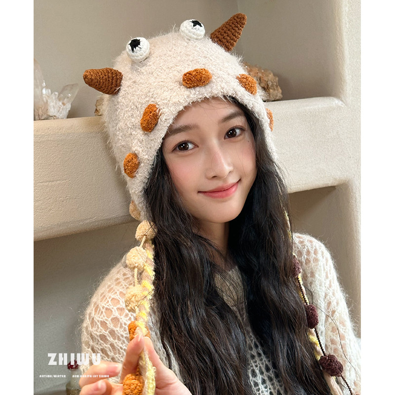 ZHIWU~秋冬新品保暖加厚毛绒搞怪套头帽可爱小怪兽护耳冷帽子学生,服饰配件/皮带/帽子/围巾,帽子,淘宝优惠券,粉丝福利购,淘宝优惠卷