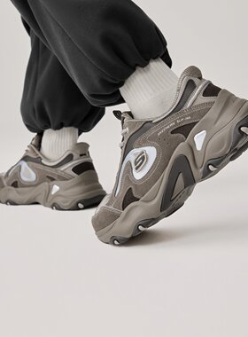 Skechers斯凯奇2025秋季男士厚底时尚潮流绑带休闲运动鞋232417