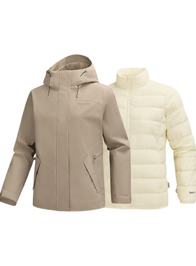 Skechers斯凯奇女士秋冬季防水三合一冲锋衣(羽绒内胆)P425W127