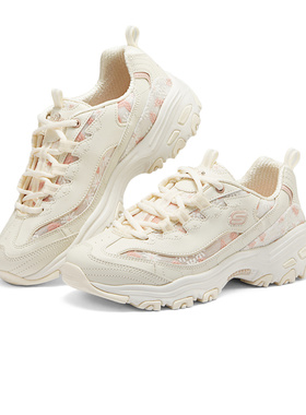 Skechers斯凯奇女鞋2024新款fafa熊雏菊刺绣运动熊猫老爹鞋150234