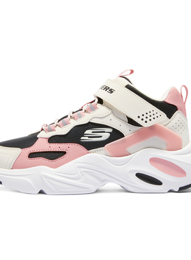 Skechers斯凯奇女童319250L熊猫鞋保暖加绒老爹鞋棉鞋男童405266L