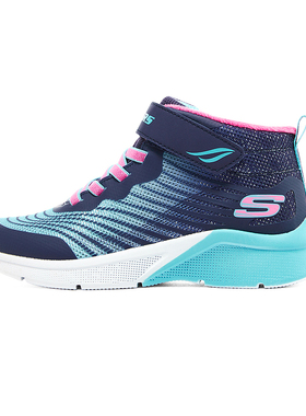 Skechers斯凯奇女童秋冬加绒保暖高帮魔术贴休闲雪地靴303070L
