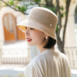 渔夫帽女夏季新款针织防晒遮阳帽日系时尚太阳帽春秋盆帽薄款帽子