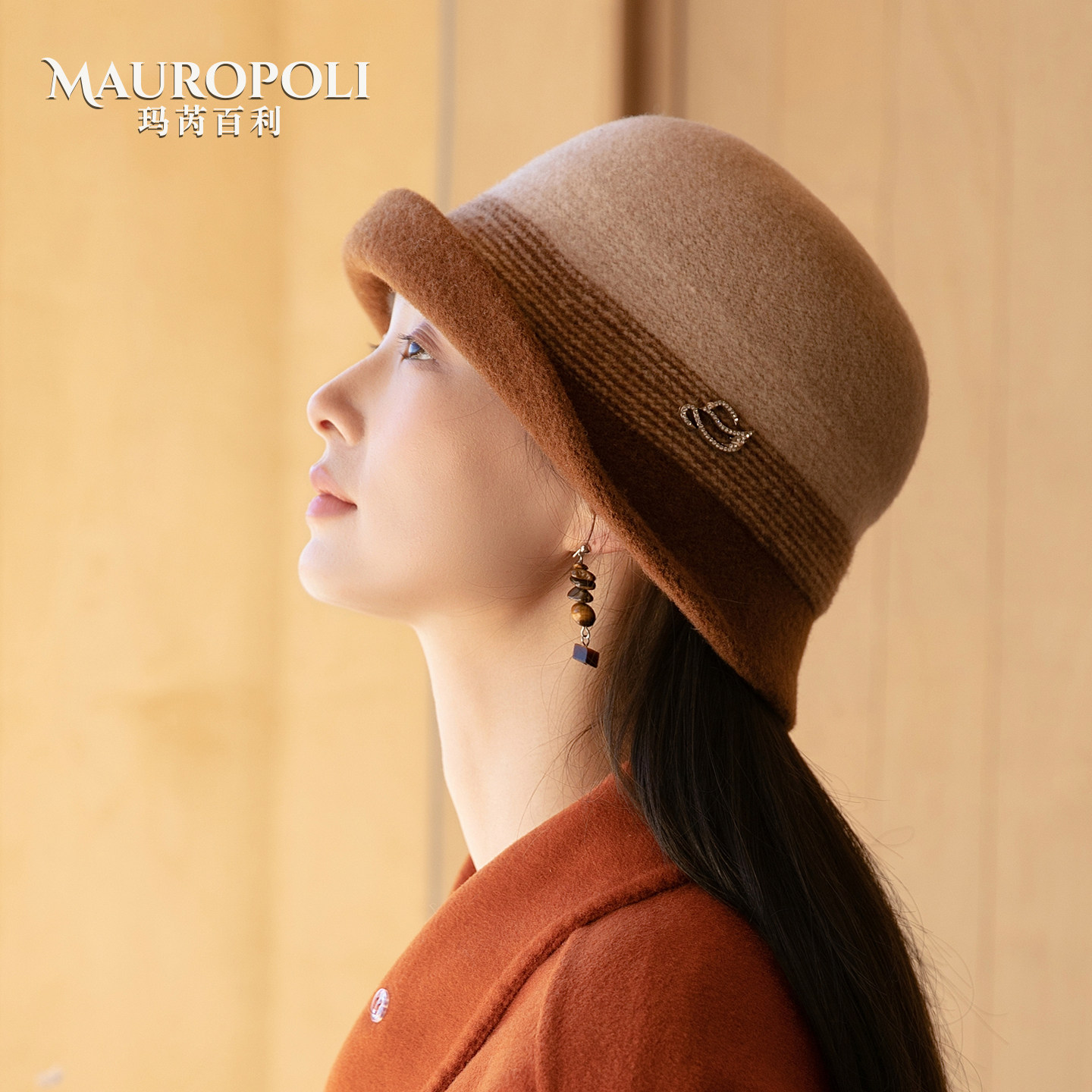 日系羊毛渔夫帽保暖显脸小礼帽