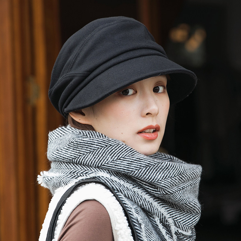 秋冬新款日系休闲出游小檐鸭舌帽