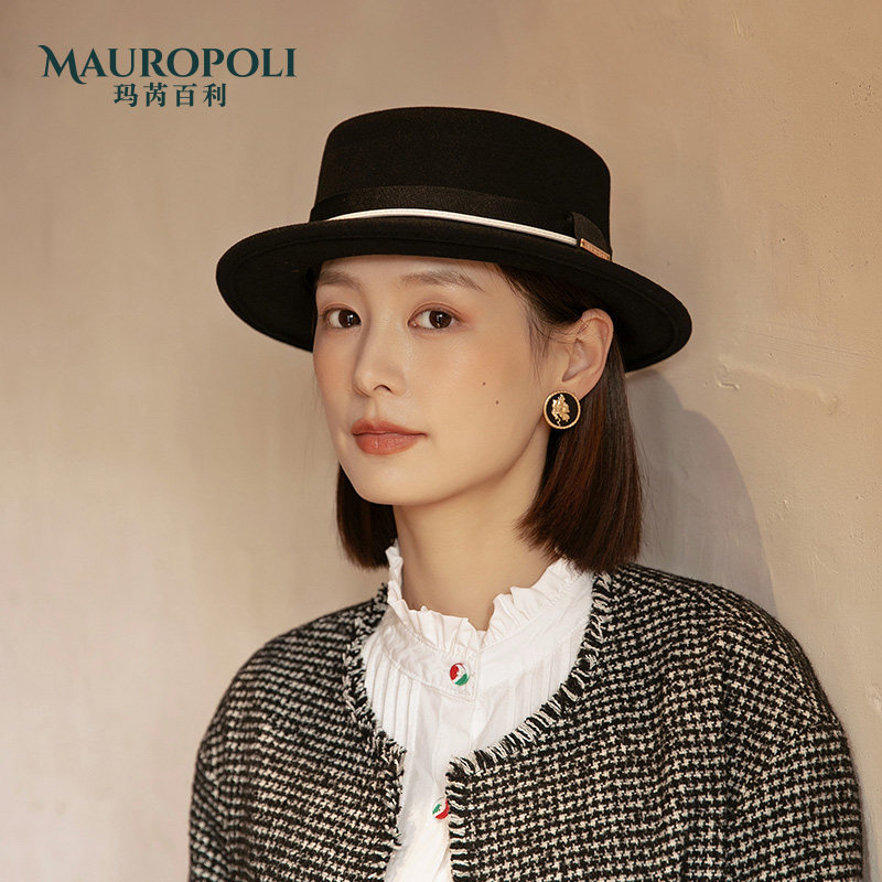mauropoli礼帽出游复古女士秋冬