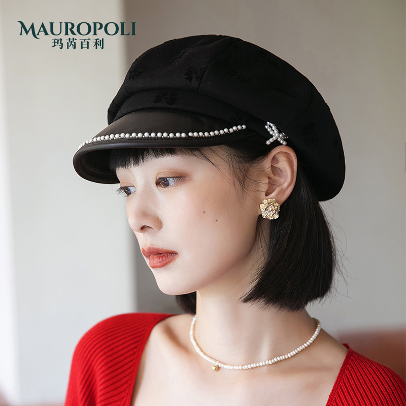 MauroPoli鸭舌帽优雅女秋冬