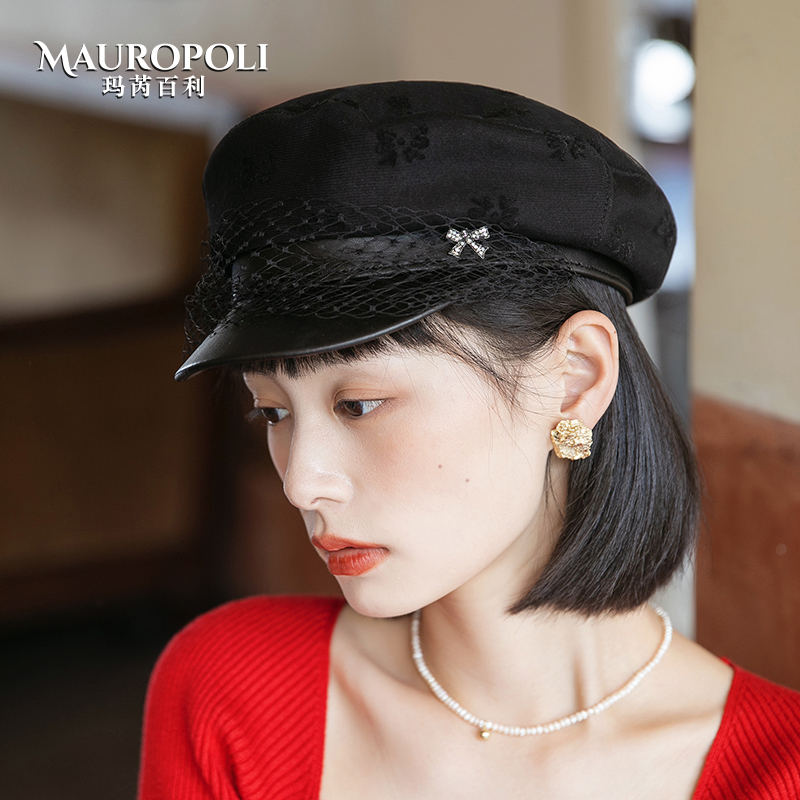 MauroPoli鸭舌帽休闲女秋冬