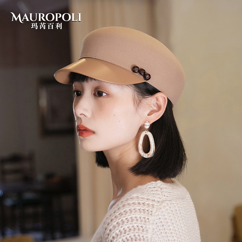 MauroPoli鸭舌帽优雅女秋冬