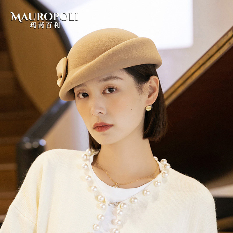 mauropoli贝雷帽出游时尚女秋冬