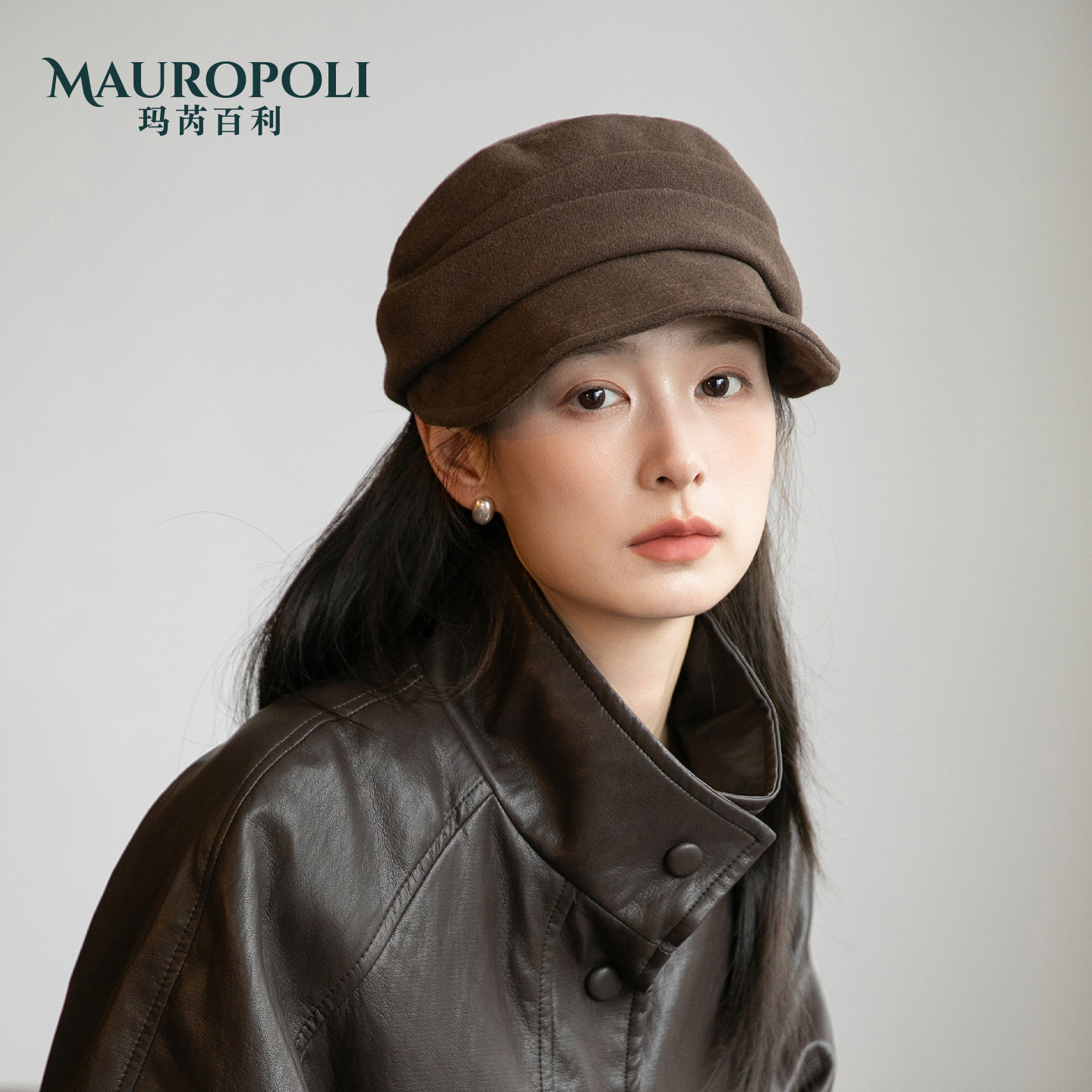 显脸小复古鸭舌帽女短檐报童帽