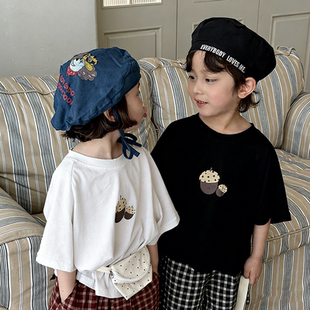 卡通短袖 新款 全棉T恤男女宝宝宽松体恤 上衣夏季 2026儿童纯棉半袖