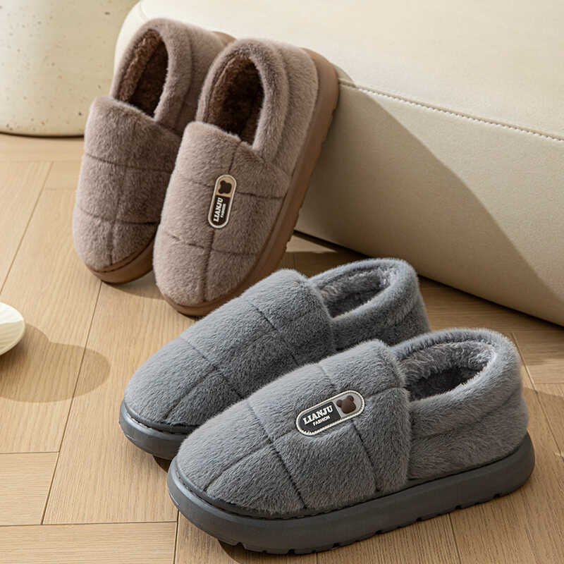 棉拖鞋包跟加厚底拖鞋室内居家