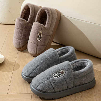 男女情侣包跟棉鞋特大码保暖居家厚底秋冬季加大号50防滑棉拖鞋51