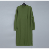 清仓墨 珂高端大牌专柜折扣1999休闲宽松100羊毛半高领针织连衣裙