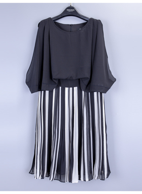 佛NY高端品牌女装专柜正品折扣1388特卖夏季简约假两件修身连衣裙