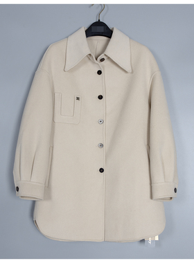 MAV高端羊绒品牌专柜折扣12888时尚柔软山羊绒羊毛双面呢大衣外套