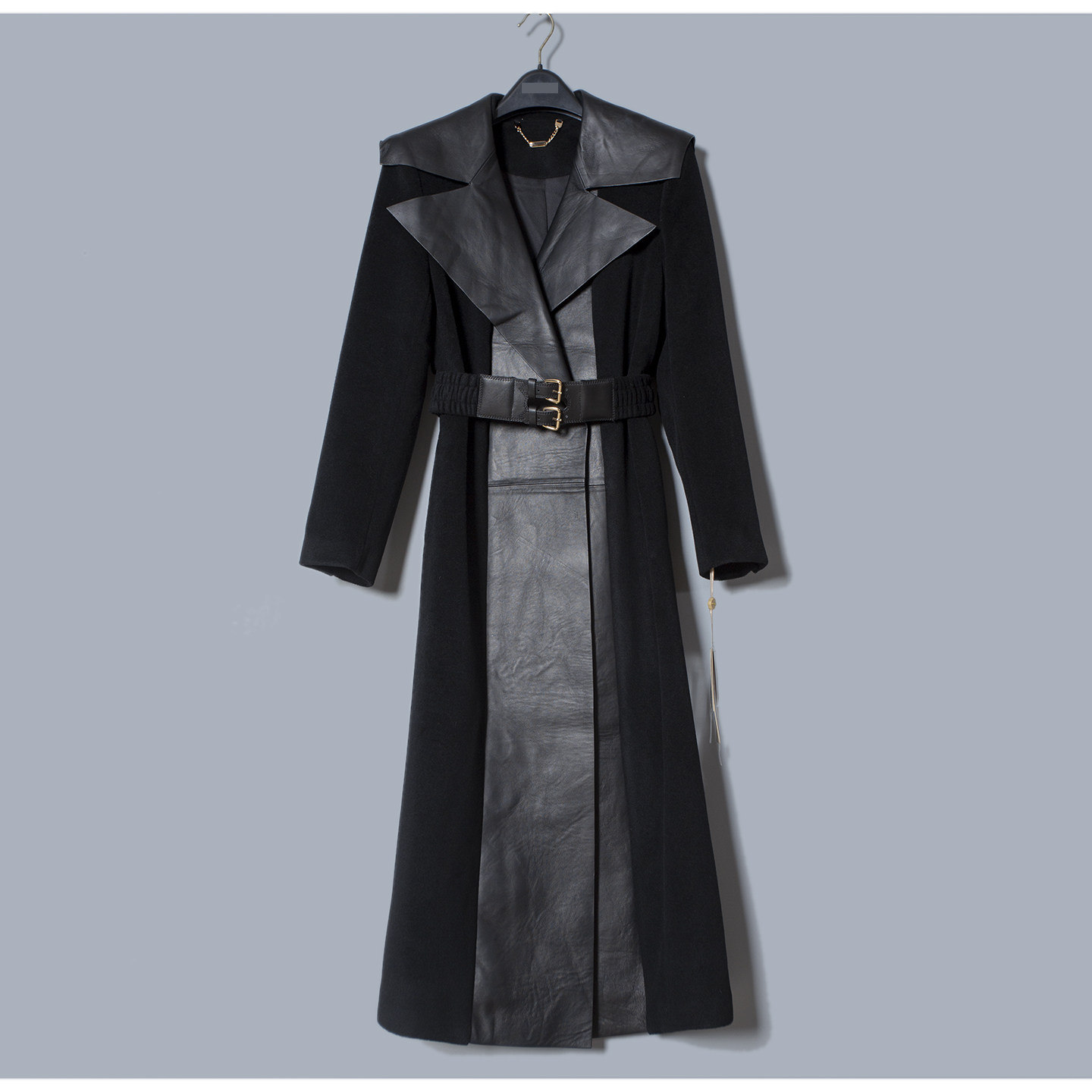 MAV高端羊绒品牌专柜特卖16980气质柔软山羊绒+澳毛拼接呢大衣冬