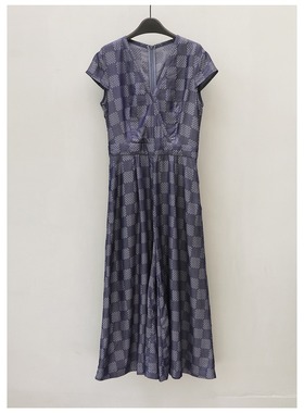 克LQN高奢大牌女装折扣3579天丝气质修身高腰口袋阔腿连体裤夏女